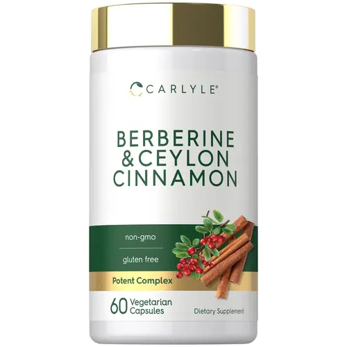 Carlyle Berberine with Ceylon Cinnamon - 2000mg Complex - 60 Capsules - Vegetarian, Non-GMO, Gluten Free