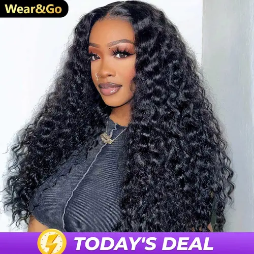 [Exclusive Deal] OQHAIR Water Wave 6x4 HD Lace Wear Go Glueless Wig 180% Density Pre Bleached Tiny Knots Pre Plucked Natural Hairline Human Hair Wig