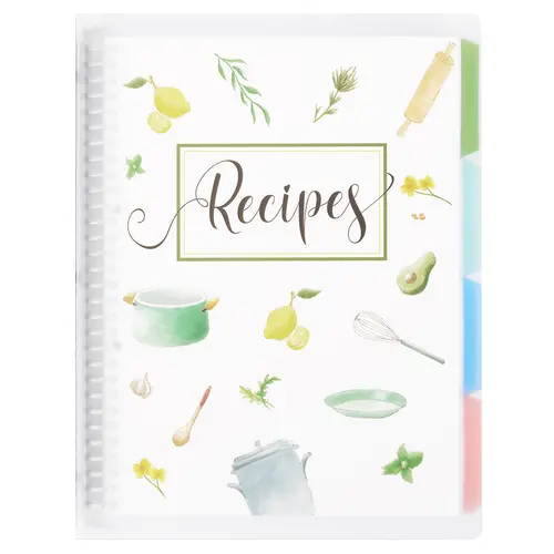 Soligt Recipe Book, 8.5" x 11" Personal Blank Recipe Notebook, Removable Hardcover Recipe Journal Book Binder with 8 Dividers and 24 Tabs, Hold up to 240 Recipes,back to school haul,college school supplies,back to school shopping