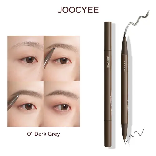 JOOCYEE Double Headed Eyebrow Pencil, Easy Application, 2-in-1, Dual-End, Multi-Use, Brow, Lash, Ultra-Fine, Long Wear, Non-Cakey, Silky, Beginner-Friendly, Multi Shades, Portable, Novel, For Holidays, Refresh Look, Summerwins