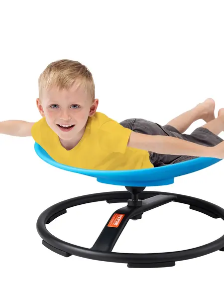 【DealsForYouDays】VEVOR Kids Swivel Chair 220 LBS CapacitySensory Spinning ChairAutistic Kids Sensory Toy Chair with Non-Slip Metal BaseToddler Sit and Spin Chair for Coordination Balance Focus Training Blue