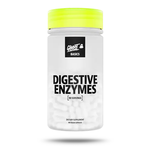 GHOST Basics Digestive Enzymes Supplement for Men & Women - Multi-Enzymes, Probiotics & Prebiotics for Supporting Digestion & Gut Health - Vegan Friendly - 90 Veggie Capsules