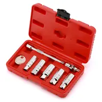 CASOMAN 3/8-Inch Drive 6-Point CR-V Steel Spark Plug Socket Wrench Set (8-Piece), Car & Automotive Work Tools with Wrench Extend Rod, Universal Joint, Gapper, Heavy-Duty Hardware Father’s Day Gift, DEALS FOR YOU DAY