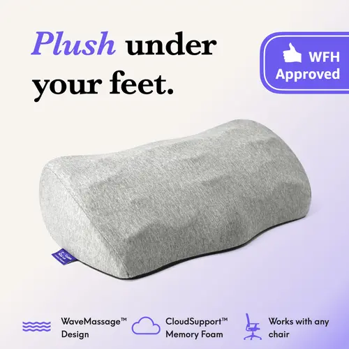 Cushion Lab | Ergonomic Foot Cushion — Plush Under Your Feet — Memory Foam Foot Rest for Office, Desk & Home