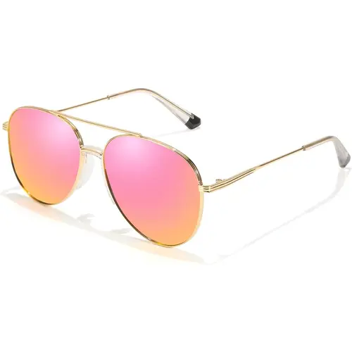 【Back to School】Unisex Polarized Sunglasses, Stylish Double Metal Aviator Shades with Polarized Lenses, UV Protection, 2025 Fashion Trend (Men's Sunglasses Inclusive)