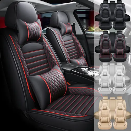 5-Seat Full Set Car Seat Covers - Universal Vehicle Car Cushion with Elastic Bands & Adjustable Sizes, Front Rear Protector, Auto Interior/Truck Essentials, Auto Accessories