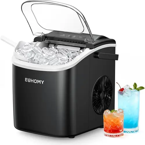 【 LIVE】EUHOMY Best-Selling Bullet-Ice Countertop Ice Maker: 6-Minute Fast Ice, 26-lb Daily Capacity, Self-Cleaning & Space-Saving