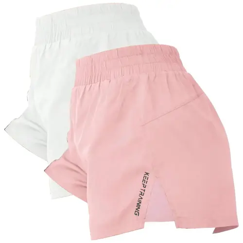 Women's Letter Print Elastic Shorts, Athleisure Shorts, Fitness Training Shorts, Casual Comfy Breathable Fitted Athletic Sportswear Activewear Shorts for Yoga Gym Workout Running, Ladies Bottoms for Summer