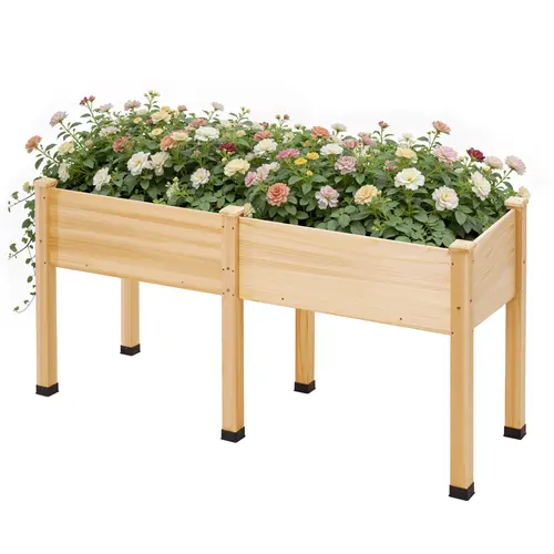 [CHECK PICTURES BEFORE ORDERING] AMERLIFE Various Styles of Wooden Raised Garden Bed, Elevated Planter Box Outdoors for Deep Rooted Plants, Ideal for Balcony, Patio, Easy Assembly[tiktokshopbacktoschool][SohoChic]