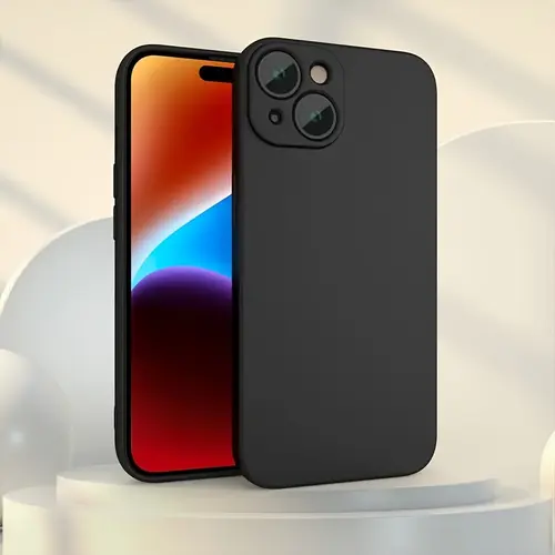 Pure Black All-Inclusive Soft iPhone Case - Shockproof Cover, Compatible with iPhone 11,12,13,14,15,16,17 Pro Max Mobile Phone Accessory, Phone Cover,back to school,back to school haul