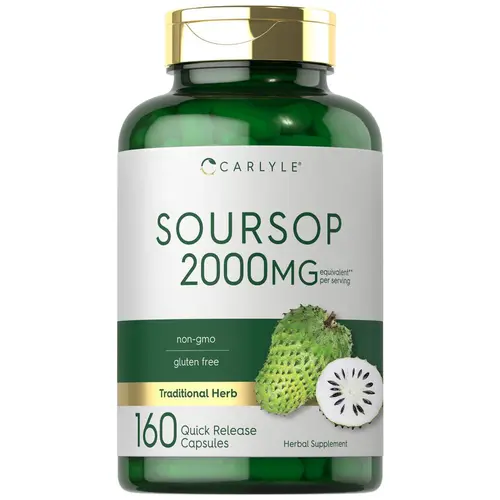 Carlyle Soursop Leaves - 2000mg - 160 Capsules - Traditional Herb - Non GMO, Gluten Free Supplement