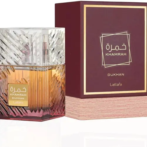 Lattafa Khamrah Dukhan Eau De Parfum (Edp Spray Perfume) - Warm Spices & Citrus Arabian Fragrance with Vanilla, Patchouli, Floral Depth, Unisex Woody Liquid Scent, 3.4 fl oz Bottle, Luxurious Adult Gift