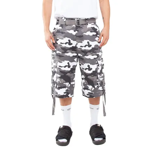 Twill Cargo Shorts Casual Belt