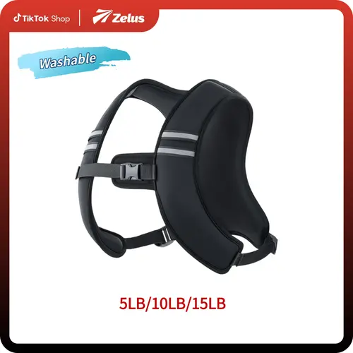 【SummerFinds】ZELUS Z-Fit Weighted Vests, 5/10/15lbs Rucking Vest with Z-fit Washable Fabric&Reflective Stripes & Adjustable Straps for Men & Women: Motivational Walking, Running, Strength Training,Jogging| #TikTokShopDealsforYouDays #SummerWins