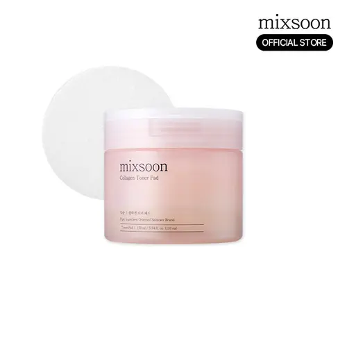 [mixsoon Official] Collagen Toner Pad, 5.74 fl.oz/170ml/110 Sheets - Vitality & Nutrition Toner Pads, Korean Skincare, Self Care Products for Glass Skin