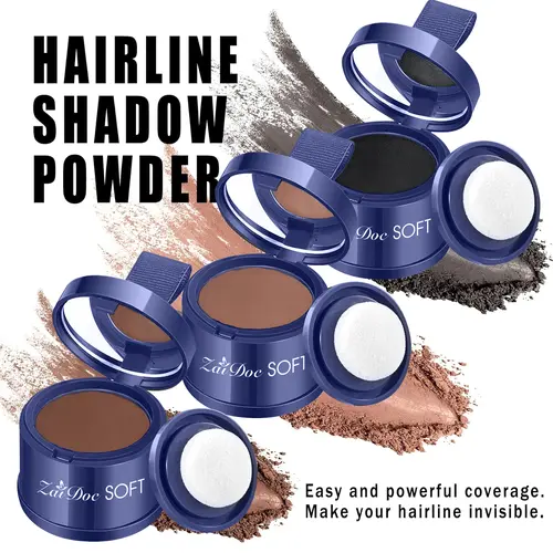 Zaidoc Soft Hairline Powder - Highlight Brown & Honey Blonde for Thinning Hair & Gray Coverage - Lightweight Natural Look