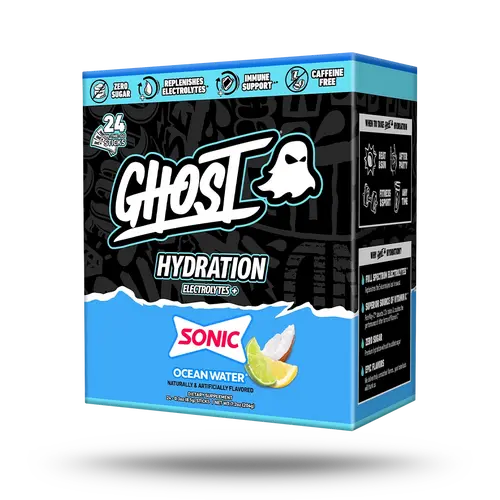 GHOST Hydration Packets - Drink Mix Supplement with Magnesium, Potassium, Calcium, Vitamin C - Vegan, Free of Soy, Sugar & Gluten, Taurine, PureWay-C, Senactiv, Aquamin - Healthcare, Healthy Ingredients, Dietary