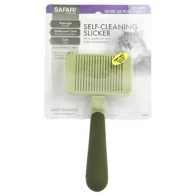 Safari Self-Cleaning Slicker Brush for Cats, 1 Slicker Brush