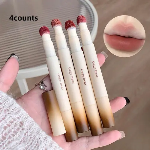 Long-Lasting Matte Lipstick, 4 Counts/set Moisturizing Matte Lipsticks, Suitable for Women and Girls Daily Use, Girls Makeup Accessories, Beauty Lipstick Set