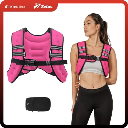 【SummerFinds】ZELUS Weighted Vests,Adjustable 6-30lbs,Weighted Vest with Reflective Stripes&Adjustable Straps,Workout enhancer for Motivational Walking,Running,Rucking,Core&Posture Boost|Fitness Challenge,Outdoorfun#TikTokShopDealsforYouDays#SummerWins