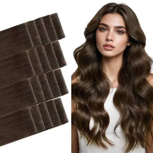 GOO GOO Invisi Edge Tape in Hair Extensions Remy Human Hair, 14inch-24inch 20pcs 50g, Straight Natural Virgin Remy Hair, Seamless Injected Tape, Natural Look summer hairstyles #summerwins