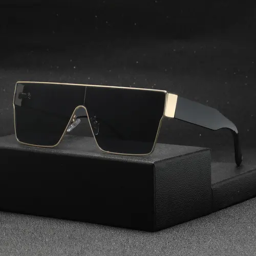 Men's Punk Style Metal Frame Glasses, Punk Shades, Stylish Glasses, Trendy Casual Glasses for Everyday Use, Fashion Accessories for Outdoor Activities
