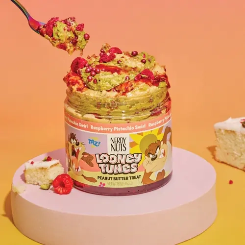 Raspberry Pistachio Swirl Peanut Butter Treat