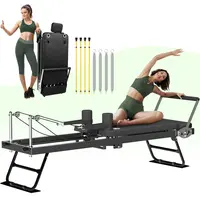 Pilates Reformer, Foldable Reformer Pilates Machine, Pilates Equipment for Home Women Use Gym Workout & Advanced and Beginners Users summervibes