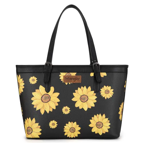 Wrangler for Live Sunflower Print Sunspot Tote Solid Durable Shoulder Totebag Work Bag for Women with Large Capacity Valentine's Day Gift Selection TikTokShopJumpstartSale
