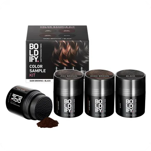 Boldify Hair Thickening Texture Powder Color Match Sample Kit for Adults - Haircare Solution to Fill Fine/Thinning Hair, Deliver Instant Fullness - Superior Formula, 14 Shades Discovery Kit