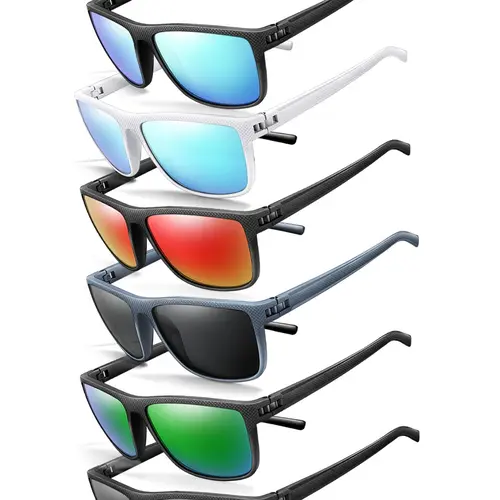 Outdoor Sports Polarized Sunglasses, Rectangle Frame Sunglasses for Men & Women, Sports Eyewear for Hiking & Running, Polarized Cycling Glasses