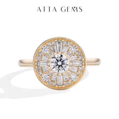 ATTAGEMS Women's Elegant Lab-Created Moissanite Engagement Ring - 1.54CT D Color Luxury Cluster Band, Elegant Fashion Rings for Female Adults, Fine Jewelry for Anniversary/Birthday, Guangzhou Yueshang Jewelry Co., Ltd R247