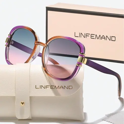 Unisex Vintage Ombre Sunglasses, Trendy Casual Tinted-Lens Sunglasses for Everyday Use, Lightweight Durable Fashion Accessories for Summer Outdoor Activities, Stylish Sunglasses, Fashionable Sunglasses