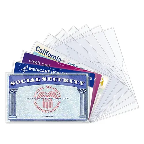 20Pack Card Protector Sleeves - 31 Mil Soft Clear, 3.8 x 2.32 Inches, Corrosion Resistant, Waterproof Home Organizer Storage Sleeves for Social Security, Medicare, Credit Cards, Easy to Use for Daily Use
