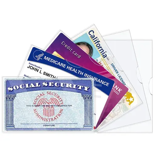 20 Pack New Medicare Card Protector Sleeve/Social Security Card Protector Sleeves/Credit Card Holder,31 Mil Soft Clear Card Sleeves for Waterproof SSN Card Protector/Credit Card Cover, Business Cards, Credit Cards
