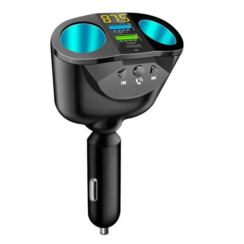 12V/24V Car Charger, Automotive Charger, Vehicle Battery Charger, Dual USB & 1 Type-c Charger with LED Voltmeter, Multifunctional Car Charger, Dual Port Charger, Car Electrical Appliances
