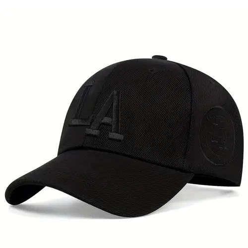 LA Letter Embroidered Baseball Cap, Cool Casual Outdoor Sports Hat for Men & Women, Adjustable Sun Protection Cap for Daily Wear