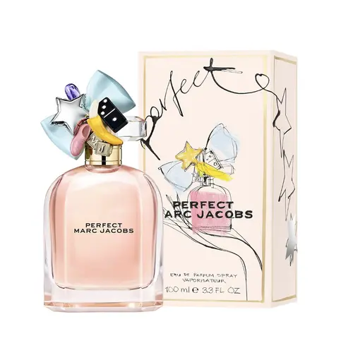 Marc Jacobs Perfect Eau de Parfum - Women's Perfume with Rhubarb Top Note, Fruity-Sweet-Floral Luxurious Scent, 3.3 Oz Single Item Perfume