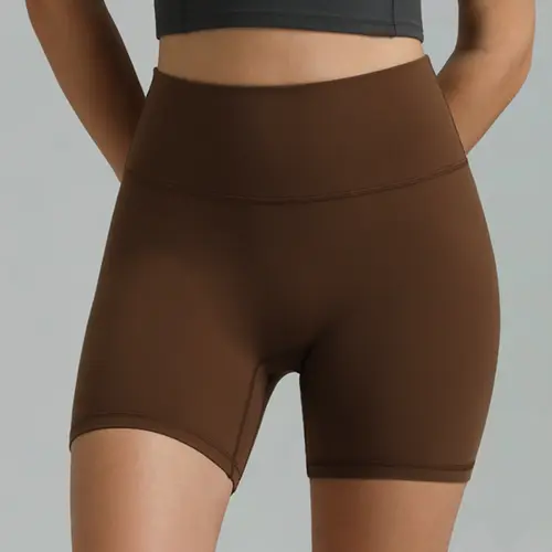 Colorfulkoala Women's No Front Seam Dreamlux High-Waisted 6" Yoga Shorts with Inner Pocket, Gym & Workout Bike Shorts