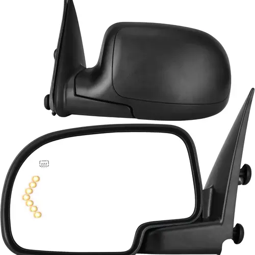 YITAMOTOR Towing Mirrors Compatible with 2003-2006 Chevy Silverado GMC Sierra Series Pickup, Tow Mirrors Pair Power Heated Adjustable LED Turn Signal Manual Folding Set