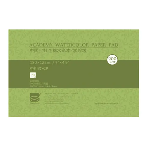 MEEDEN Watercolor Paper Block, Textured Surface Watercolor Paper, Cold Pressed, 20 Sheets (140lb/300gsm) Art Paper for Watercolor Gouache Ink Acrylic and More
