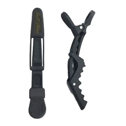 Full Shine Crocodile-clip for Hair Extensions - Salon-Grade Plastic Clips with Spring-Loaded Hinge & Gentle Serrated Edges for Secure Grip and Tangle-Free Use