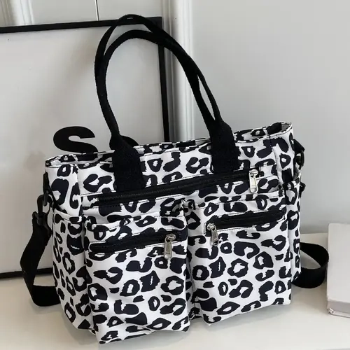 Women's Strawberry Pattern Tote Bag, Strawberry Themed Bag, Patterned Bag, Fashionable Large Capacity Shoulder Bag for Daily Used, Casual Trendy Versatile High-quality Daily Commuting Bag, Commuter Tote Bag, Stylish Tote Bag, Casual Everyday Bag