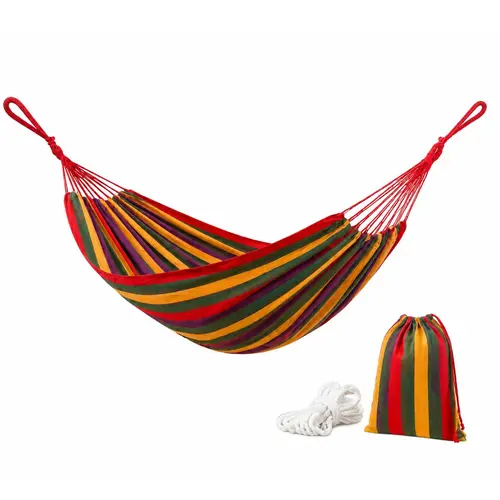 Durable Canvas Hammock Swing - 6.5FT Anti-Rollover Portable Backyard Outdoor Camping Patio Hammock for Summer Use, Backyard Hammock tiktokshopbacktoschool,back to school,back to school haul