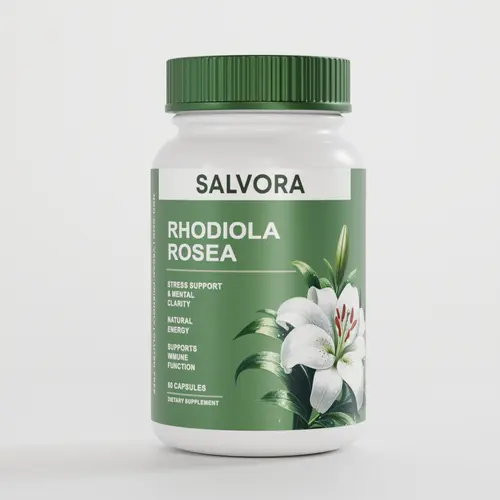 Rhodiola Rosea Extract for Stress, Energy & Focus - Natural Adaptogen [500mg] Antioxidant Supplement Superfoods Supplement