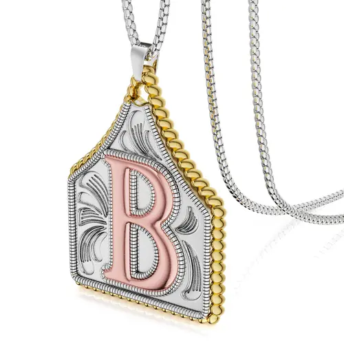 Dearmay Initial Necklaces for Men - 14 Karat Gold Plated Alphabet Detail Pendant Chains Necklace, Waterproof, Hypoallergenic Vintage Western Personalized Jewelry, Gifts for Boyfriend, Anniversary Gift for Him