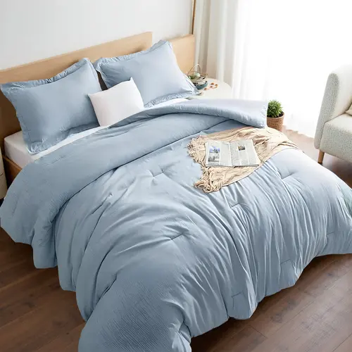 Bepatio 3pcs Soft Cozy Comforter Set Queen Size - Washable Bedding Comforter In Twin Size, Luxury Bedroom Decor Accessories, Breathable Lightweight Fluffy Bedding Sets with 1 Comforter and 2 Pillow Shams,  full comfort, Ideal Gift