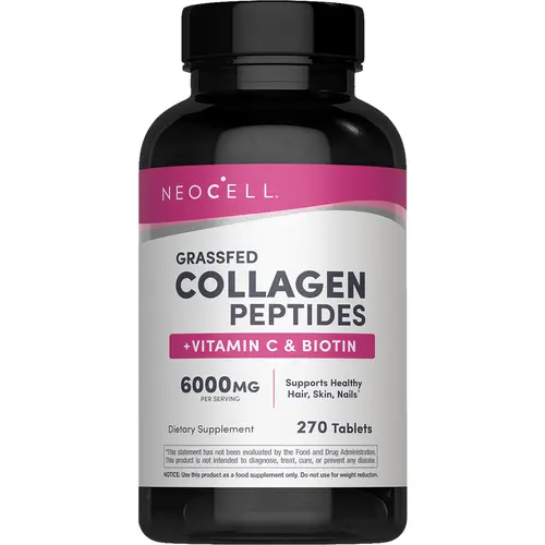 NeoCell Collagen Tablets – Supports Healthy Hair, Skin, & Nails – With Vitamin C & Biotin – 6000mg – Grassfed – 270 Tablets