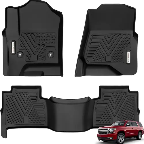 YITAMOTOR Floor Mats Compatible with Tahoe/Yukon, Custom Fit Floor Liners for 2015-2020 Chevrolet Tahoe/GMC Yukon, 1st & 2nd Row