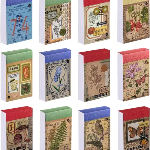 Vintage-Inspired Washi Stickers 12 Sets 600 Pcs for Junk Journals Planners DIY Decor TikTokShopJumpstartSale Vintage Duo Combo Pack - Crafts Kit